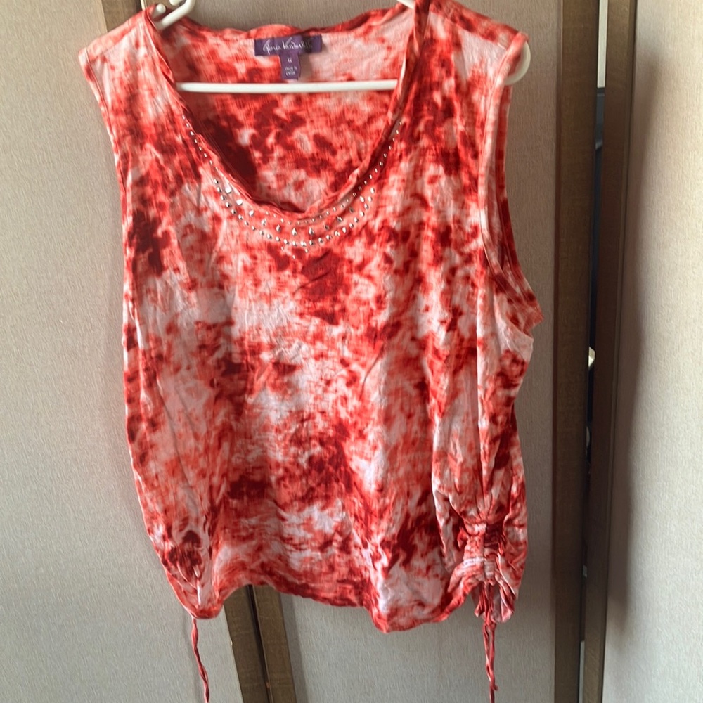 FINAL MARKDOWN Gloria Vanderbilt Tie-Dye Tank Top 1x